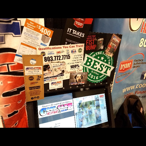 Signage space is also a great place to post flyers, rack card holders, etc.