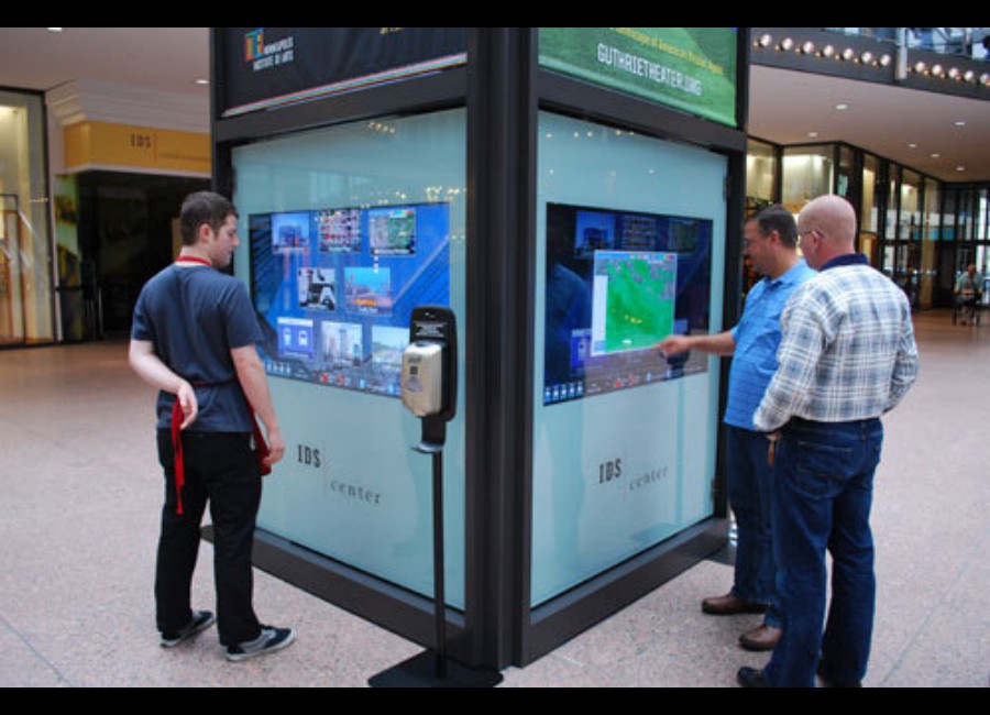 Interactive kiosks outdoors